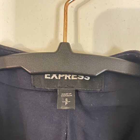 Express Navy Three-Quarter Sleeve Petite Blazer - Picture 3 of 11
